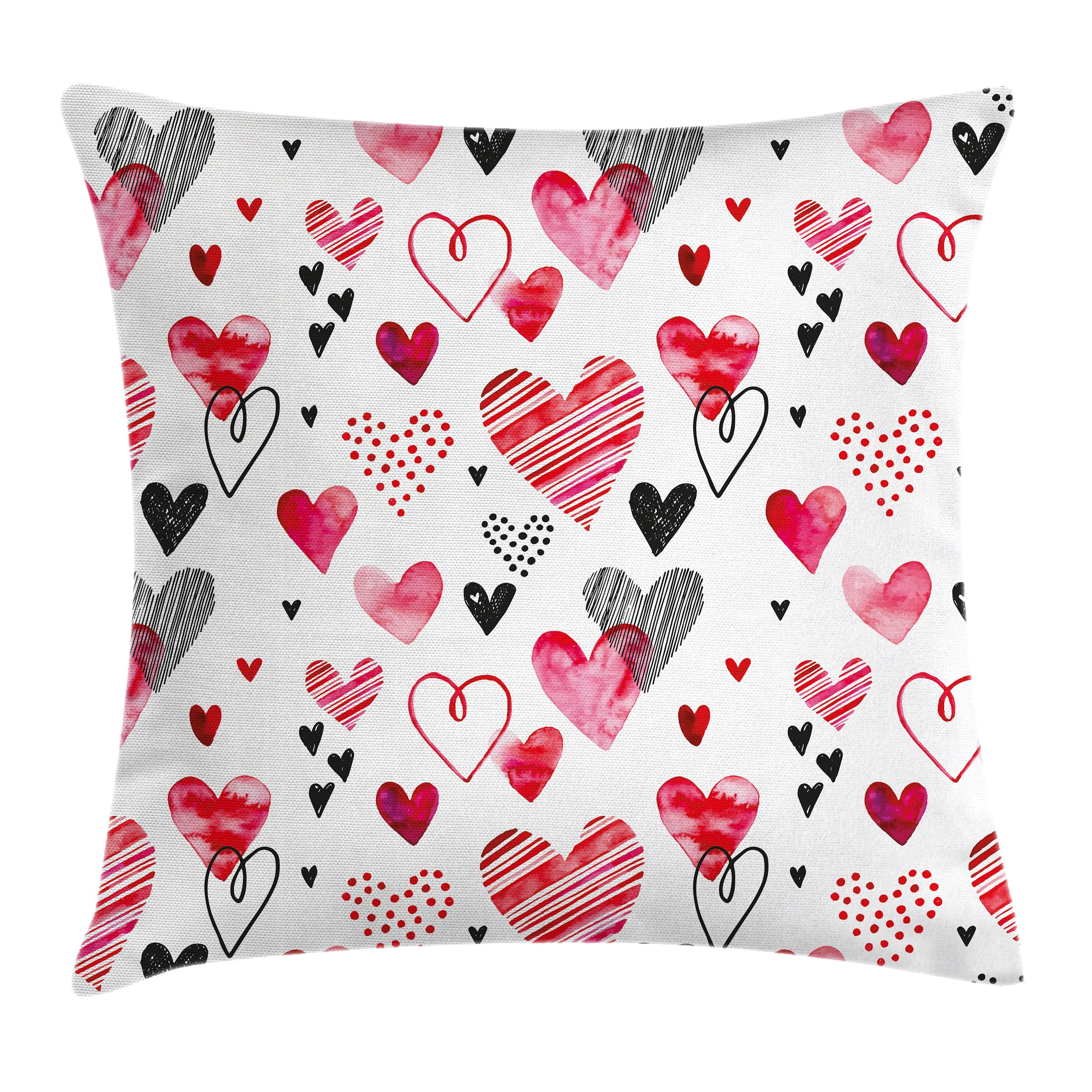 Valentine Throw Pillow Cushion Cover, Different Types of Heart Shapes