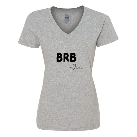 Inktastic Easter BRB Jesus Women's V-Neck T-Shirt