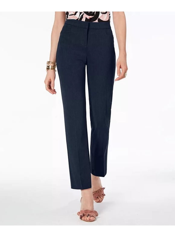 Alfani Women's Modern Lounge Seamed High Rise Pull On Pants Black Size 12