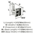 thumbnail image 6 of Amerock Bronx Chrome Single Prong Robe Hook, 6 of 8