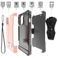 thumbnail image 2 of Tri-Shield Combination for iPhone 13 Pro Case, Nakedcellphone [Military Grade] Rugged Cover with Metal Kickstand [Includes Wrist Strap Lanyard + Belt Clip Holster], 2 of 10