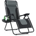 thumbnail image 1 of ZXNYH Padded Zero Gravity Lounge Chair Folding Patio Recliner with Adjustable Headrest & Cup Holder, Support 350 LBS (Grey), 1 of 7