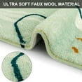 thumbnail image 3 of Bathroom Runner Rug Modern Abstract Long Bath Mat Non-Slip Cute Green Plant Bath Rug Soft Velvet Machine Washable Floor Mats for Bathroom Tub Shower,18''''x47'''', 3 of 6