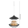 thumbnail image 3 of Tuvgenk Squirrel Proof Wild Bird Feeders Outdoor Hanging Platform Bird Feeder Black Hopper Decorative Plastic Garden 9x9x8 inch, 3 of 6