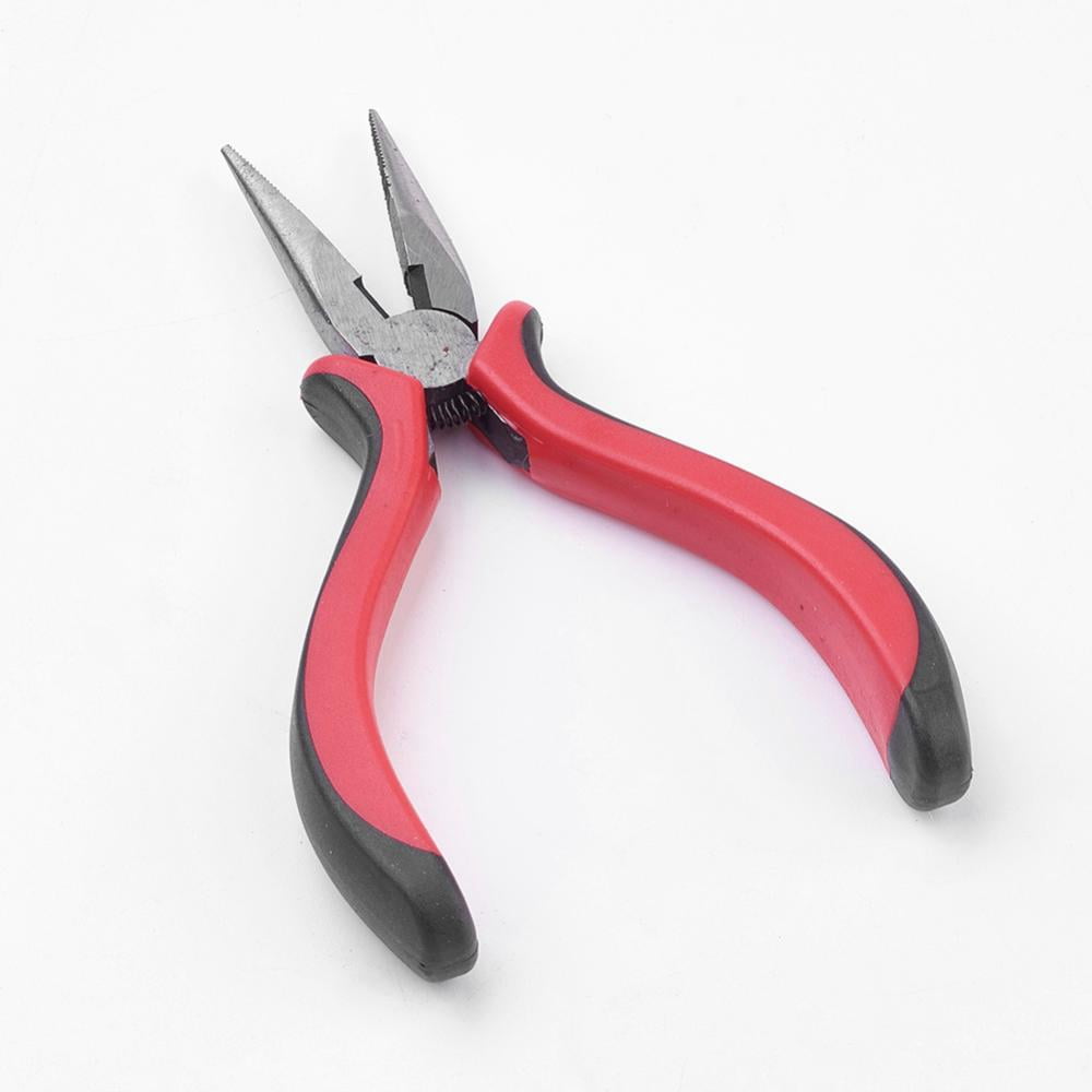 Iron Jewelry Tool Sets: Round Nose Pliers Wire Cutter Pliers and Side Cutting Pliers Red 110~127mm 3pcs/set