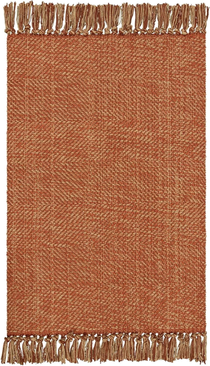 Wonnitar 4x6 Farmhouse Area Rugs, Machine Washable Terra Rugs with Tassel for Bedroom, Indoor Outdoor cotton Rugs for Livig Room Dining Room