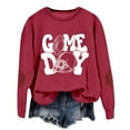 thumbnail image 5 of Ludearly Football Shirts For Women Game Day Sweatshirt Cute Graphic Pullover Tops Long Sleeve Mom Shirt Soccer Outfits, 5 of 5