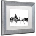 thumbnail image 2 of Trademark Fine Art "New York Skyline B&W" Canvas Art by Michael Tompsett, White Matte, Silver Frame, 2 of 4