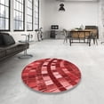 thumbnail image 4 of Ahgly Company Machine Washable Indoor Round Transitional Red Area Rugs, 3' Round, 4 of 7