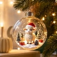 thumbnail image 2 of Light Up Sheep Christmas Ornament, 3.9 Inch Mini Story Ball with Holiday Scene for Tree Window Mantel Seasonal Decor, 2 of 6