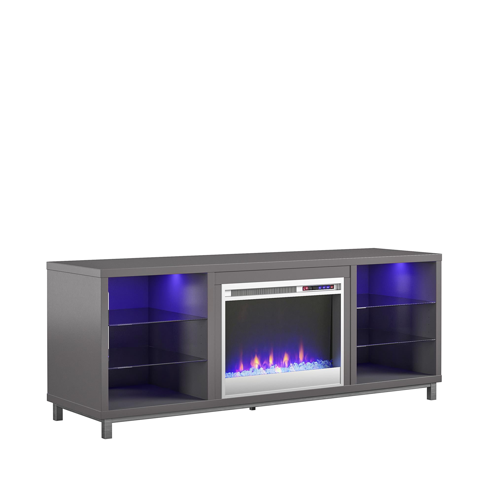 Ameriwood Lumina 70" Fireplace TV Stand Graphite for sale online 