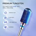 thumbnail image 3 of Juego de brocas para uñas MelodySusie de carburo de tungsteno, 7 unidades, azul, 3 of 7