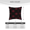 thumbnail image 2 of Velvet Rimmed Pillowcase Is Not Easy To Open Line Deformation Invisible Zipper Opening And Closing Only Pillowcase Does Not Contain Pillow Core Argyle Plaid Darkred_4 18"X18", 2 of 8