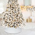 thumbnail image 3 of Patiojoy Galvanized Christmas Tree Ring Metal Tree Collar w/ 30 Inch Diameter Base White, 3 of 10
