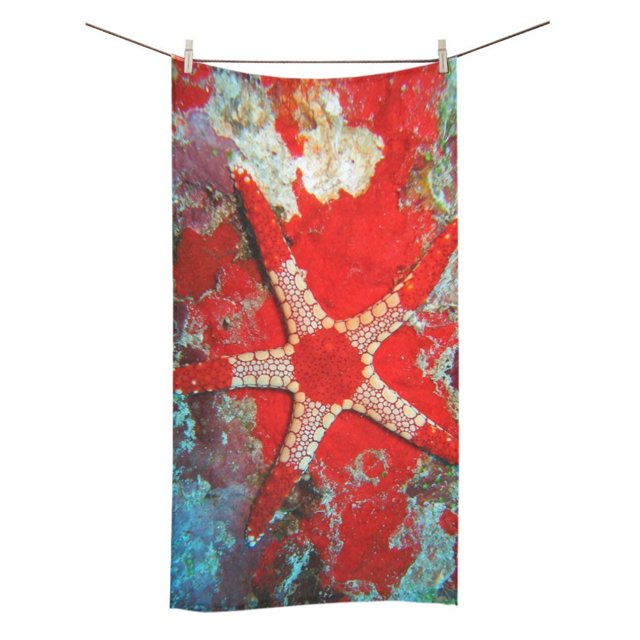 ABPHQTO Toalla de ducha corporal para baño de estrella de mar, envoltura de baño para el hogar, viajes al aire libre, toallas de baño de playa de 75x140 cm