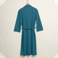 thumbnail image 6 of Hrsba Robe for Men,Solid Color V Neck 3/4 Sleeve Sleep Robe With Belt and Pockets Fall Bathrobe, 6 of 7