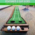 thumbnail image 3 of GoSports Pure Putt Golf 9' Putting Green Ramp - Premium Wood Training Aid for Home & Office Putting Practice, Includes 9' Putting Green and 4 Golf Balls, 3 of 5