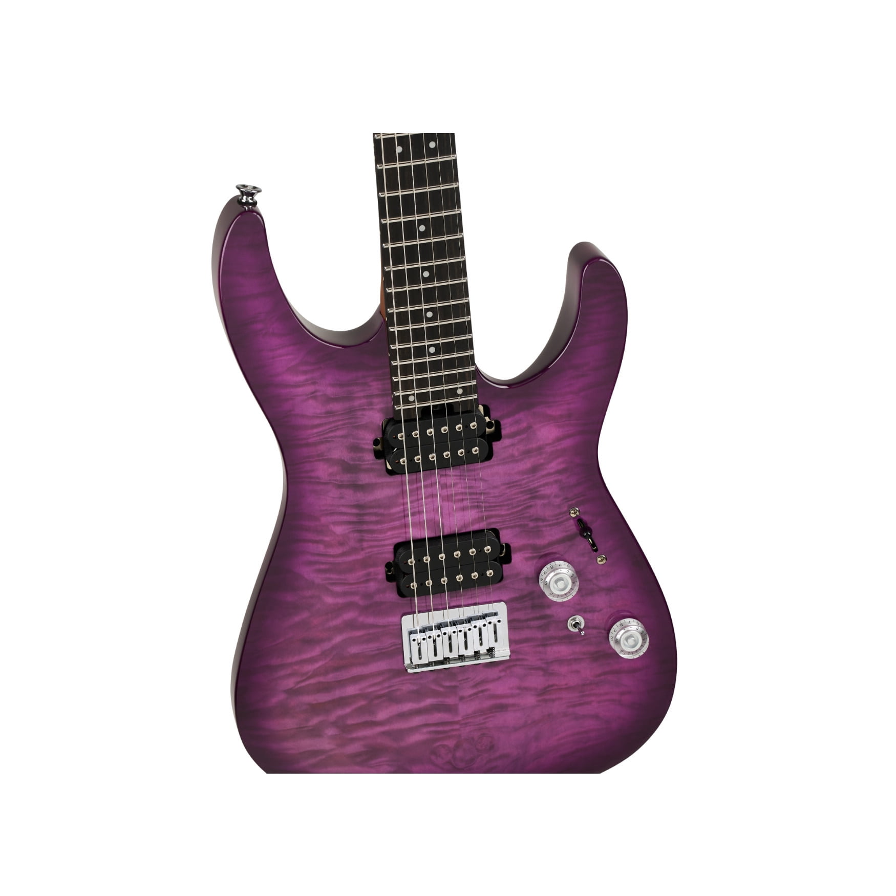 Charvel Pro-Mod Plus DK24 HH HT 6-String Electric Guitar with Ebony Fingerboard and Basswood Body (Violet Radiance)