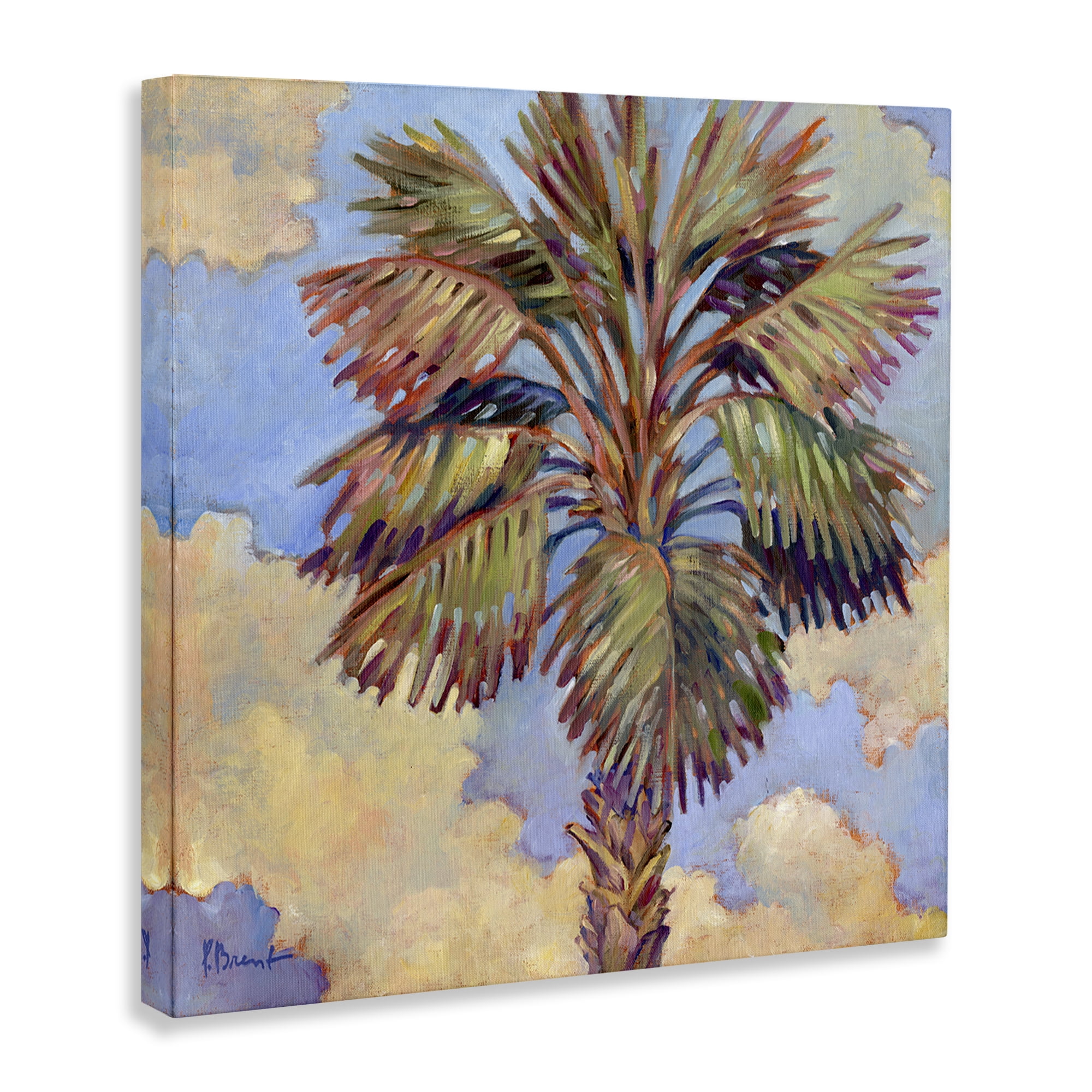 Stupell Industries Santa Rosa Palm Landscape & Nature Painting Wrapped Canvas Art Print Wall Art, 17 x 17