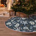 thumbnail image 5 of Rateoe Sea Shells 1 Pattern Christmas Tree Skirt with Ties , Christmas Tree Decorations, Farmhouse Christmas Decor Xmas Holiday Decorations-30", 5 of 6