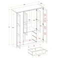 thumbnail image 4 of 100% Solid Wood Family Wardrobe by Palace Imports, White. No Shelves Included., 4 of 5