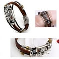 thumbnail image 4 of Multilayer Leather Tibetan Silver Male Bracelet Parataxis Dragon Men Accessoires, 4 of 6