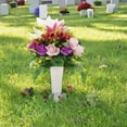 thumbnail image 6 of Artificial Cemetery Flowers with Vase, Memorial Flowers for Long-Lasting Remembrance, Arrangements Bouquet for Spring Summer Decoration, 6 of 6