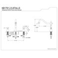 thumbnail image 4 of Kingston Brass KB1795TALLS Kingston Brass Tudor 8" Center Kitchen Faucet Without Sprayer, 4 of 4