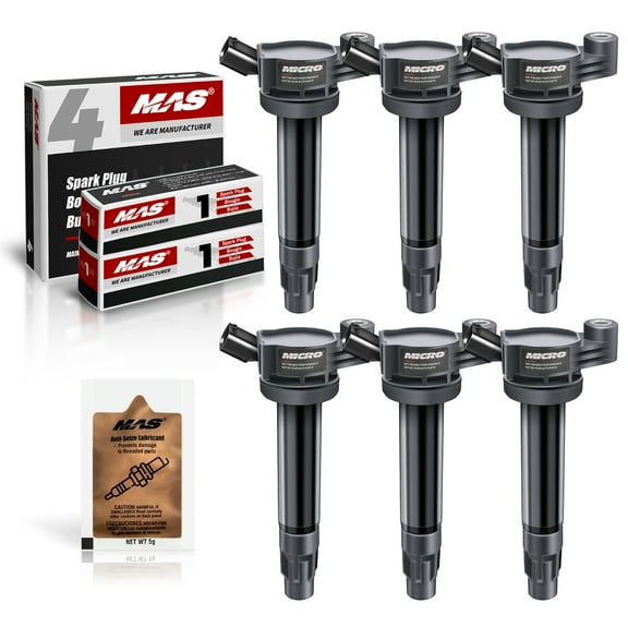 MICRO UF430X6 Ignition Coils & BKR6EGPX6 Iridium Spark Plugs for Toyota Camry Lexus 3.3L C1452   Free Anti-Seize Lubricant 5g