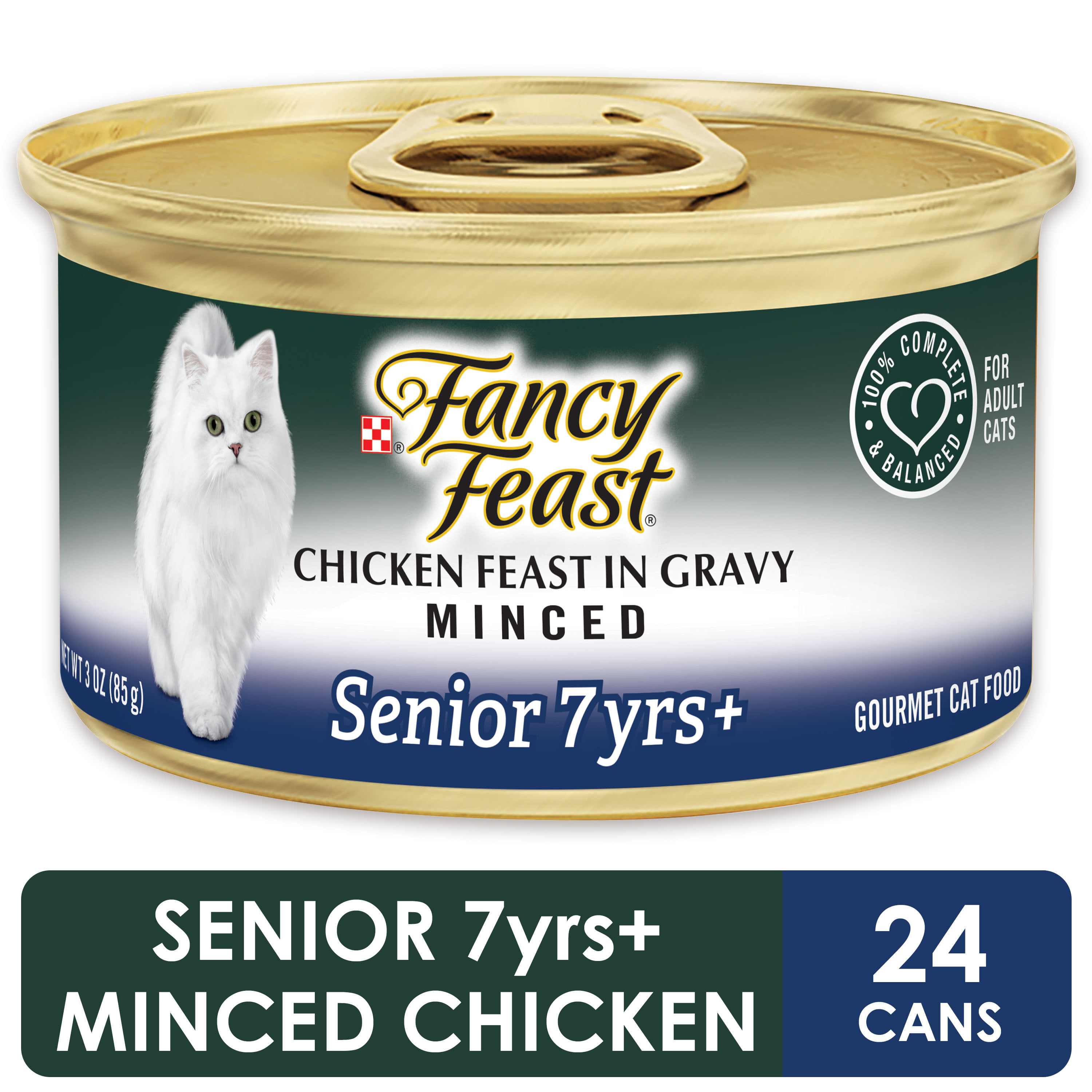 (24 Pack) Fancy Feast High Protein Senior Gravy Wet Cat Food, Chicken