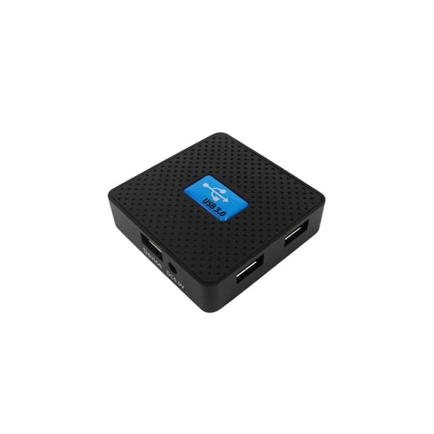 Bearachild Cámara USB Hub Splitter USB3.0 Dock Expansor externo Adaptador de estación de acoplamiento Caja de conexión portátil para el hogar Juegos de teclado y mouse para computadora Negro