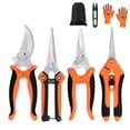 thumbnail image 1 of 5 Packs, Garden Pruning Shears Stainless Steel Blades, Handheld Scissors Set, 1 of 5