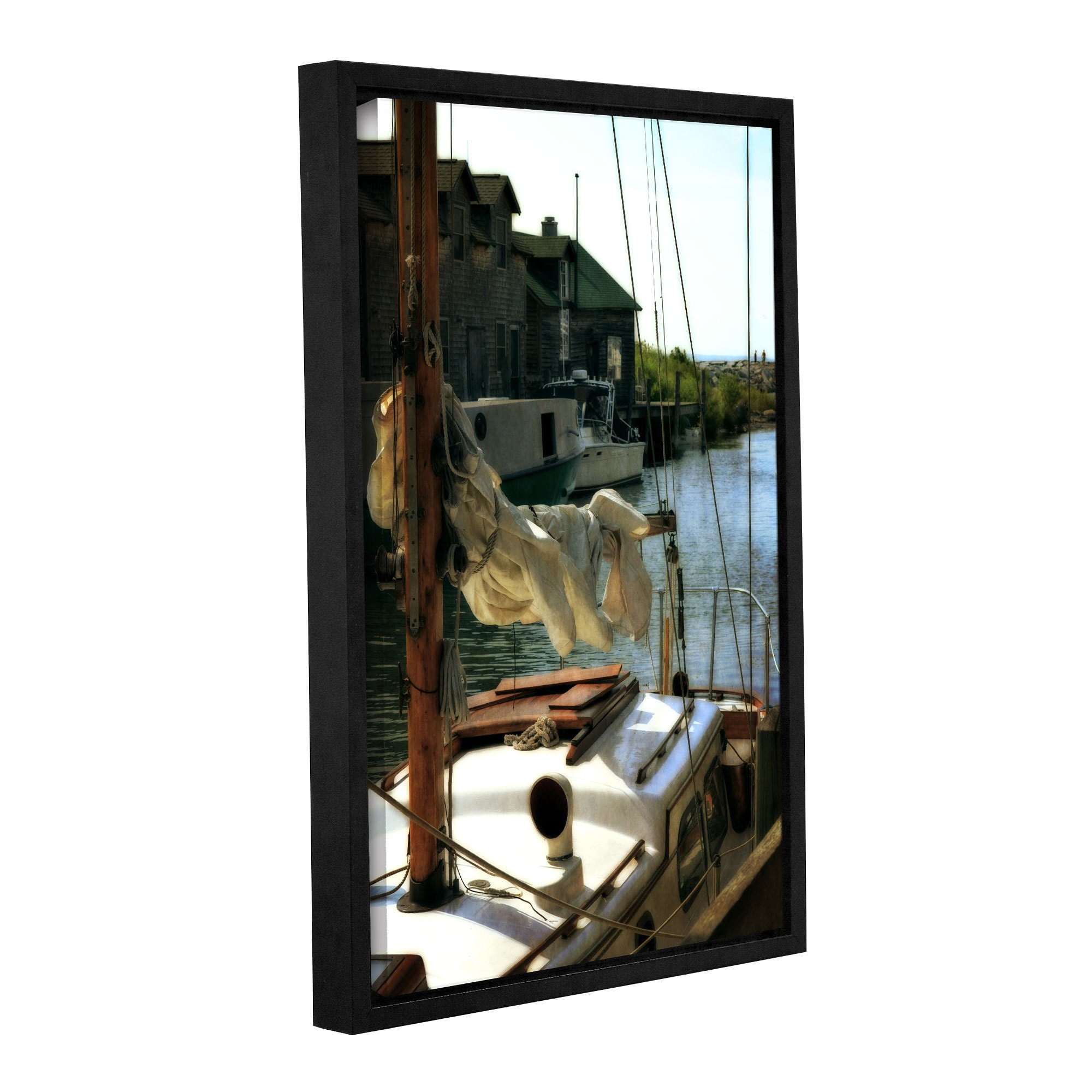 ArtWall Kevin Calkins "Docked" Gallery-Wrapped Floater-Framed Canvas