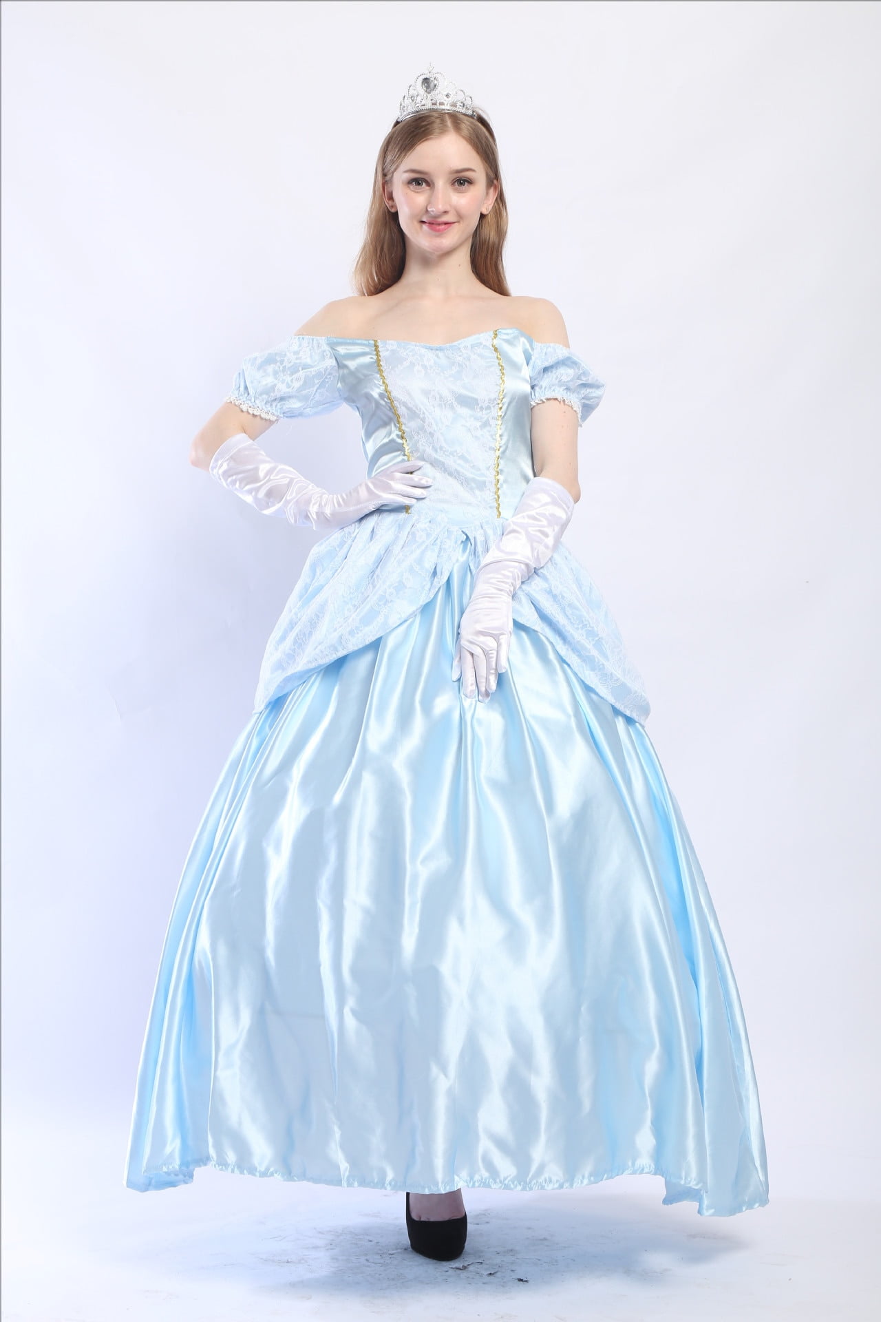 Halloween Adult Cinderella Princess Dress Cosplay For Women Sexy Fairy Tale  Palace Long Dress Fantasia Party Carnival Costume