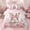 Easter 03, variant on Erosebridal Cute Rabbit Bunnies Bedding Comforter Set for Girls, Happy Easter Theme Full Bedding Set, Pink Reversible, 7-Piece