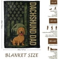 thumbnail image 3 of Dachshund Dad Blanket, Flannel Blankets Gifts for Boys Girls Adults, Warm Cozy Soft Fuzzy Throw for Couch, Bed, Room Decor 40x50 in, 3 of 10
