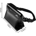 thumbnail image 6 of Heeta 2Pack Waterproof Pouch With Waist Strap, Transparent Screen Touchable Dry Bag With Adjustable Belt For Phone Valuables For Swimming Snorkeling Boating Fishing Kayaking (Grey & Black), 6 of 7