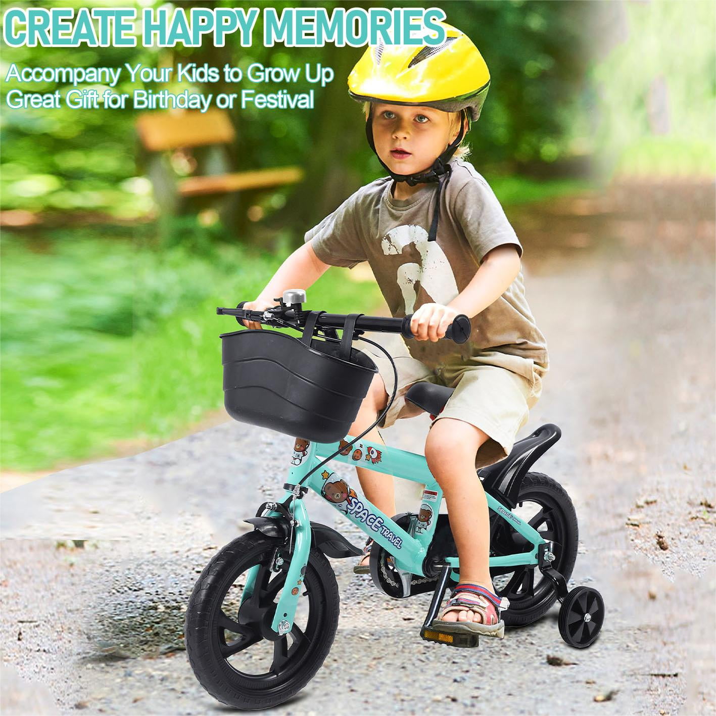 Eotvia 12 inch Kids Balance Bike with Training Wheels Pedals 3 Year Old Lightweight Bicycle Adjustable Handlebar Walmart