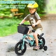 thumbnail image 4 of EOTVIA Kids Bike with Training Wheels, 12 inch Bike with Basket, Kids Bicycle with Seat/Handlebar, Children Bike Bicycle for Kids Boys Girls 3-5,Green, 4 of 11
