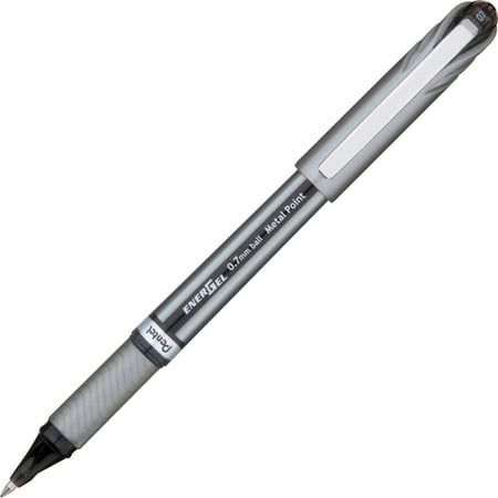 UPC: 0072512235409 | Pentel EnerGel NV Gel Pen 0.7mm Metal Tip Medium Line Capped Black