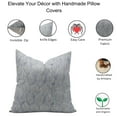 thumbnail image 4 of Fabdivine Pure Linen Hand Block Print Contemporary Throw Cushion Cover , 18"X18", Gray, 4 of 5