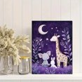 thumbnail image 2 of Cute Animals Night Canvas Print/Wall Art， Suitable for Bedroom，Living Room，Nursery，Kids Room，Playroom Decoration., 2 of 8
