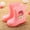 Pink, variant on Children's Rain Boots With Print For Boys And Slip And Waterproof For Toddlers Rain Boots For Children Outdoor Home Rubber Shoes Zapatos para niños pequeños