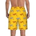 thumbnail image 3 of Yiaed Leopard Print Print Men's Swim Trunks with Lining Quick Dry Sports Shorts Beach Shorts Boardshorts-Small, 3 of 5
