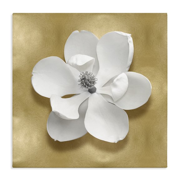 Stupell Industries Art Deco White Apple Blossom Canvas Art, 24 x 24, by Caroline Kelly