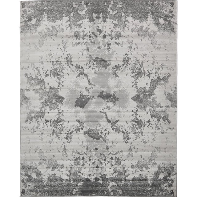 Unique Loom Metro Cement Stone Area Rug 8' x 10' Rectangle Light Gray/Ivory