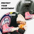 thumbnail image 4 of Naloa God Bless America Patriotic Star 2Pcs Anti-Kick Back Seat Cover Kick Mat, Car Seat Protector with 3 Storage Pockets, 4 of 8