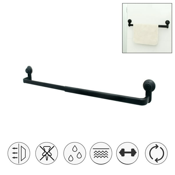 Suction Cup Towel Bar, Adjustable Towel Rack Retractable Non Drilling  Kitchen And Bathroom Wall Hanging Single Towel Bar