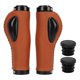 thumbnail image 1 of Artificial Leather Bicycle Grips Liquid Silicone Palm Pad Shock Absorption Handlebar Cover for Bike Accessories Brown, 1 of 4