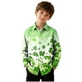 thumbnail image 1 of RXMEKW Chemise d'Anniversaire Garçon, Chemise Décontractée à Manches Longues avec Col Rabattu et Imprimé de la Saint-Patrick pour Garçons, 1 of 9